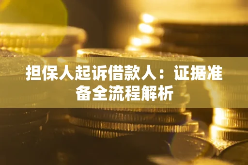 济南担保人起诉借款人：证据准备全流程解析