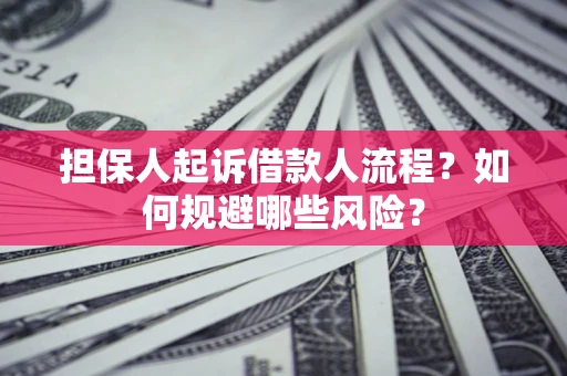 济南担保人起诉借款人流程？如何规避哪些风险？