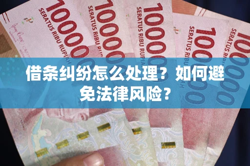 济南借条纠纷怎么处理？如何避免法律风险？